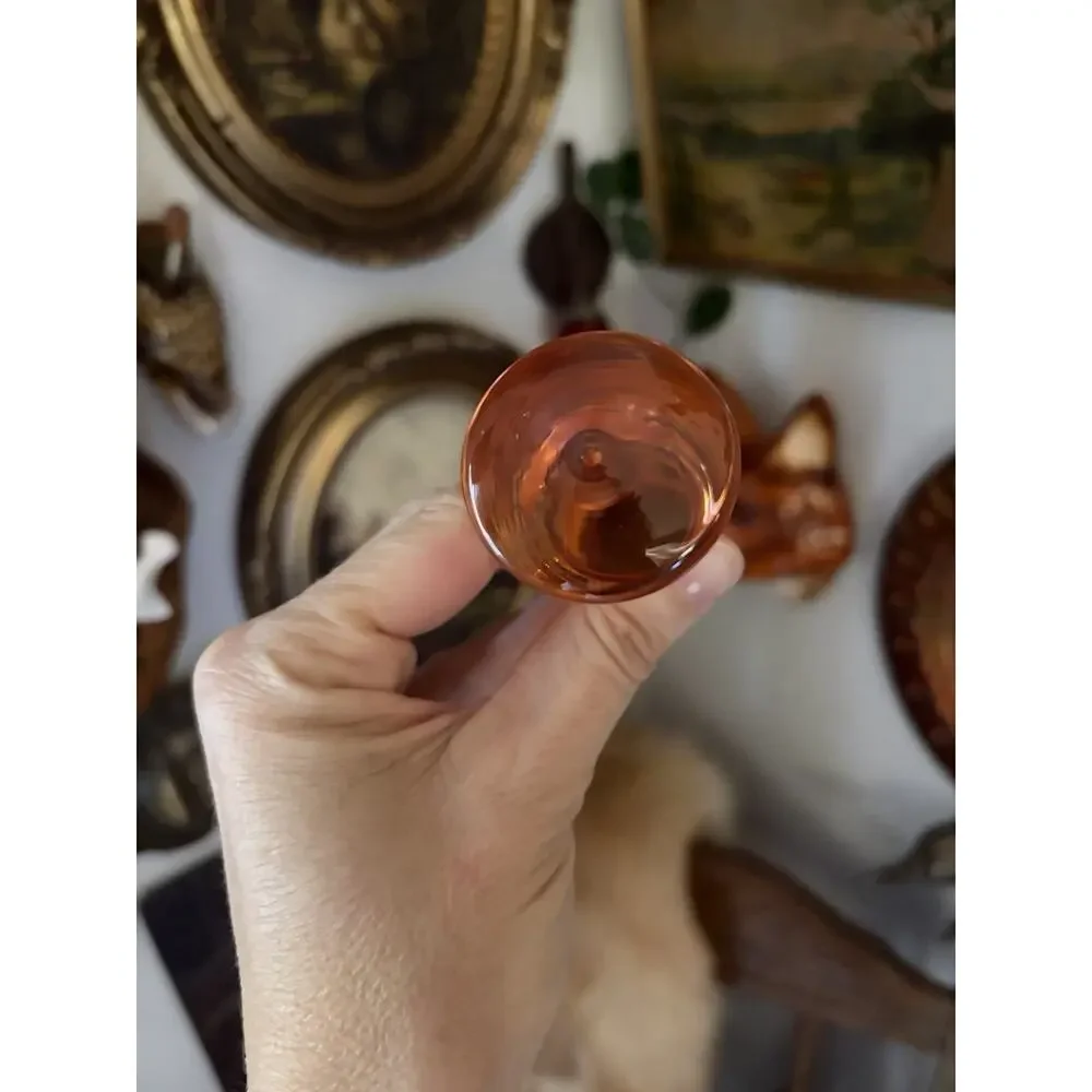 Vintage Pink Glass Decanter Stopper Replacement Stopper For Decanter